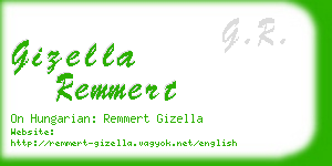 gizella remmert business card
